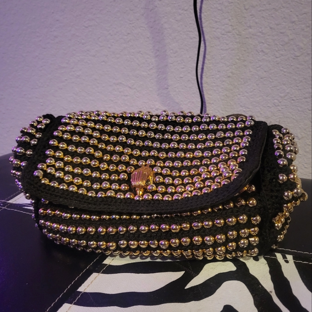 💕KURT GEIGER SUPER RARE ABSOLUTELY STUNNING GOLD BAG!